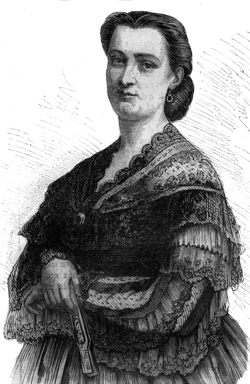 Porträt von Carlotta Patti, lyrische Sängerin und Schwester von Adelina Patti. von Unknown artist