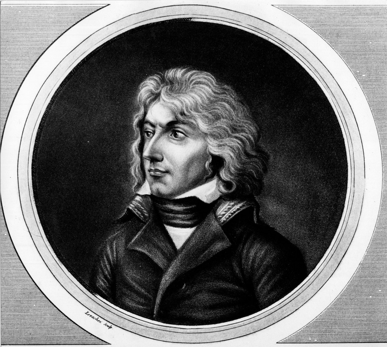 Porträt von Charles Jean-Baptiste Bernadotte (1763-1844), Marschall von Frankreich, König Karl XIV. von Schweden und Norwegen. Gravur in „Komplette Sammlung historischer Gemälde der Französischen Revolution, in drei Bänden.“ 1804. von Unknown artist
