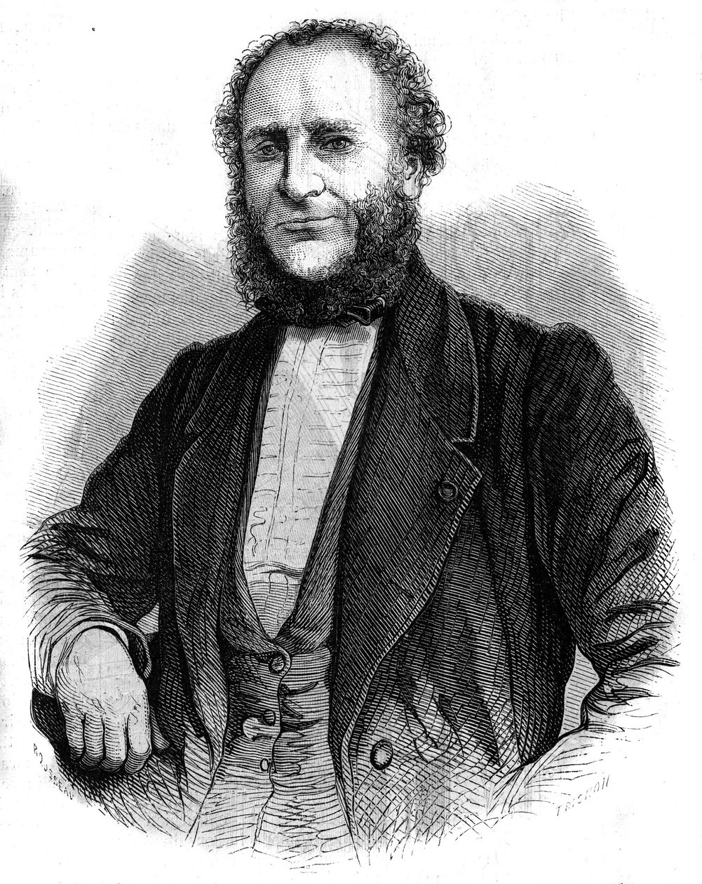 Porträt von Doktor Jobert de Lamballe (1799-1867), französischer Chirurg. Gravur in "L