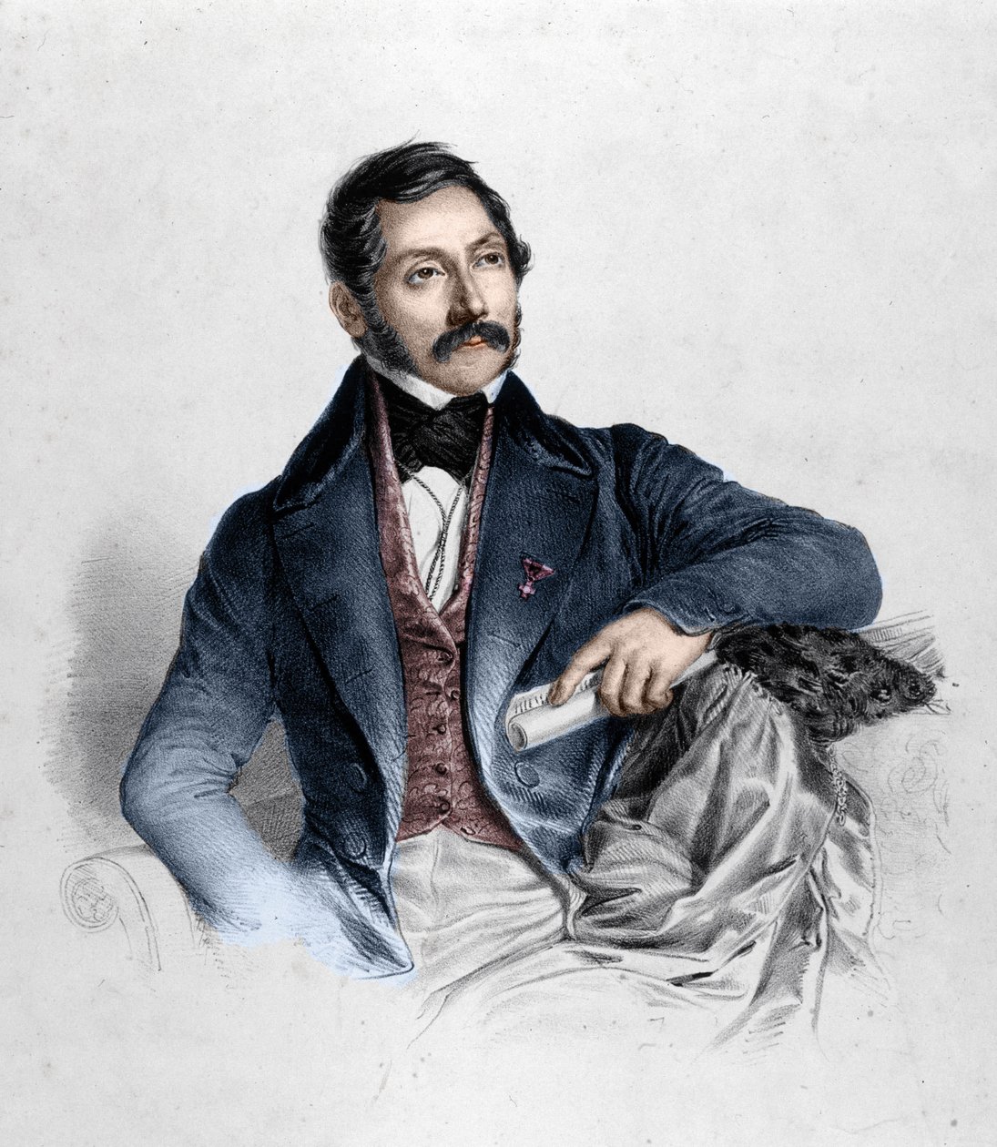 Porträt von Felice Romani, Librettist, Dichter und italienischer Kritiker (1788-1865). von Unknown artist