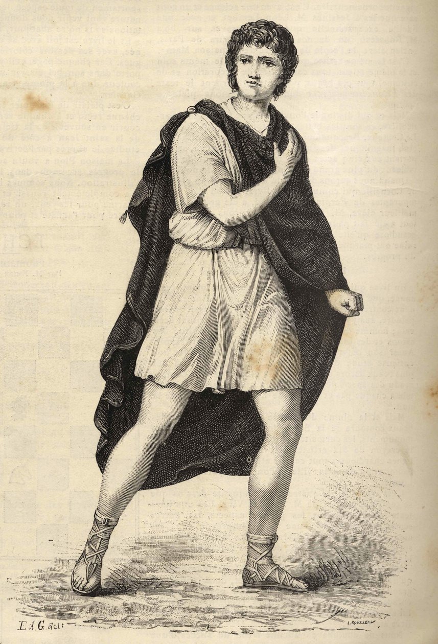 Porträt von François-Joseph (François Joseph) Talma (1763-1826), französischer Schauspieler. Gravur des 19. Jahrhunderts von Unknown artist