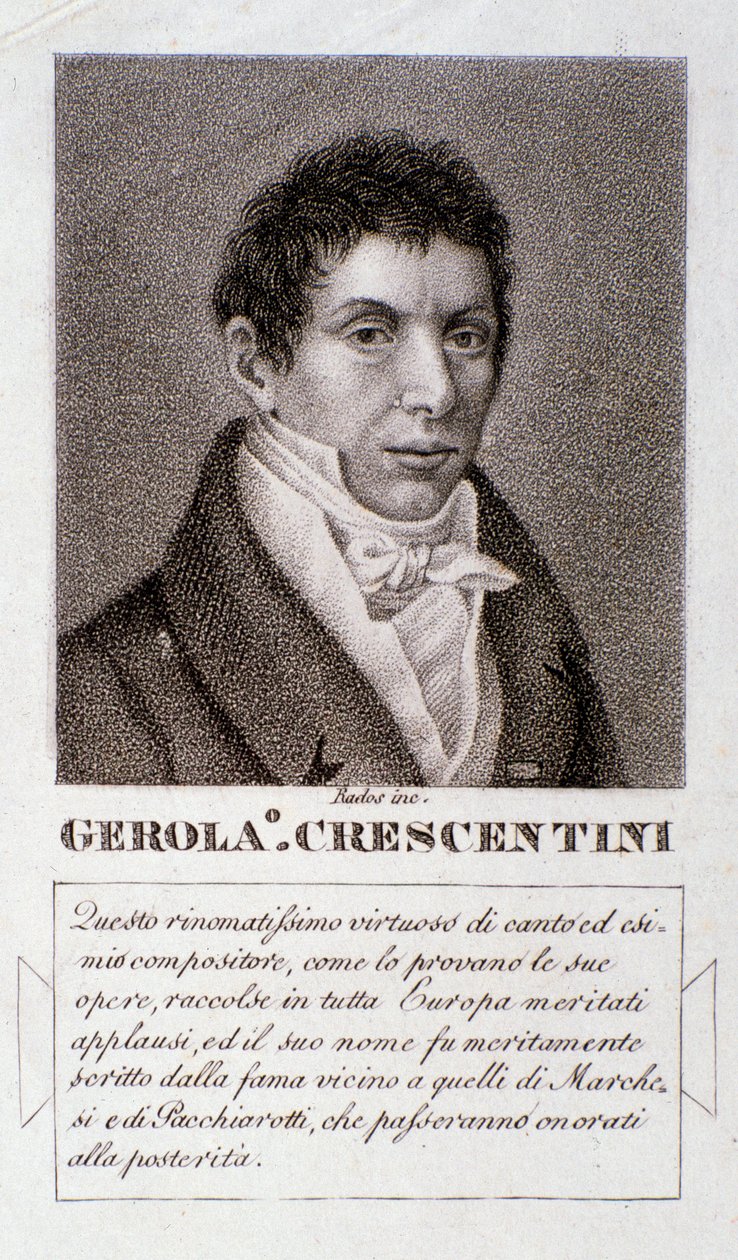 Porträt von Girolamo Crescentini von Unknown artist