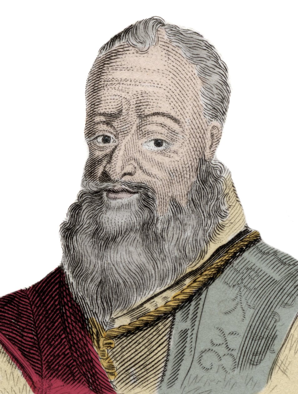 Porträt von Henri Percy (Henry Percy) (1564-1632), 9. Earl of Northumberland, genannt der Zauberer Graf, inhaftiert wegen seiner Teilnahme an der Pulververschwörung (1605). Stich aus dem 19. Jahrhundert von Unknown artist