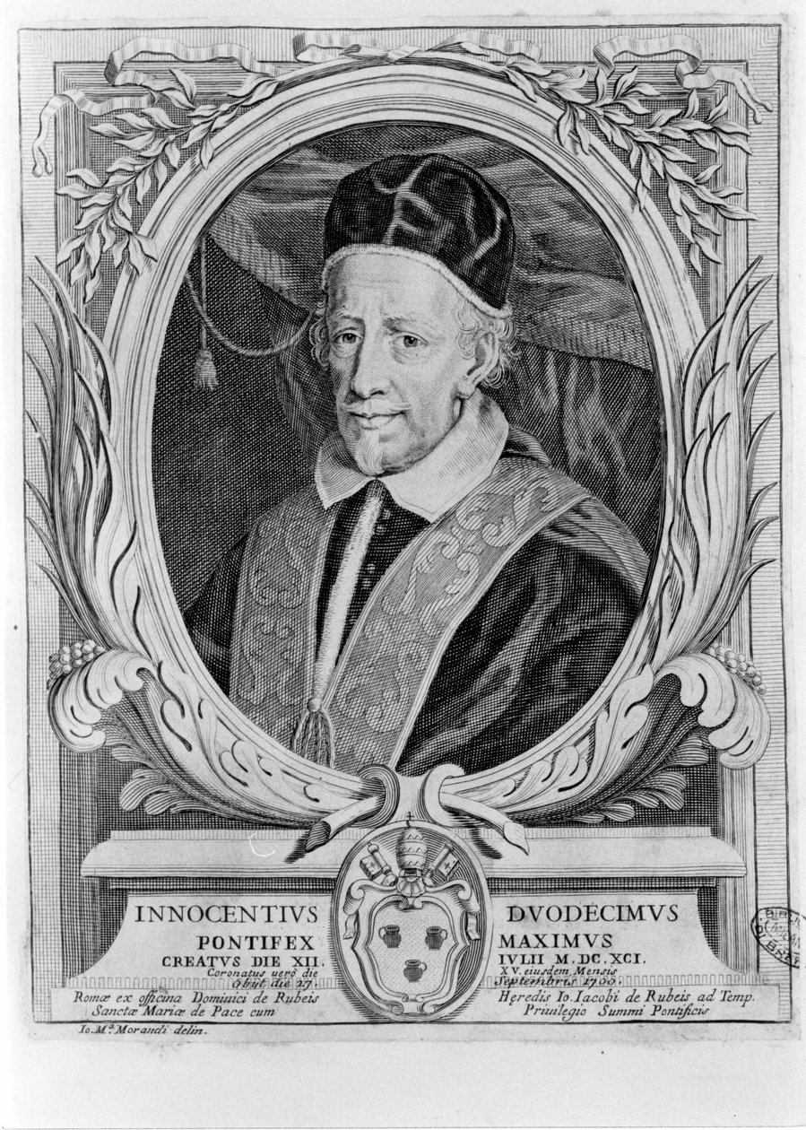 Porträt von Innozenz XII (1615 - 1700) von Unknown artist