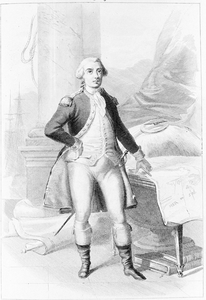 Porträt von Jean-Francois Galaup, Graf von La Perouse (Jean Francois Laperouse) von Unknown artist