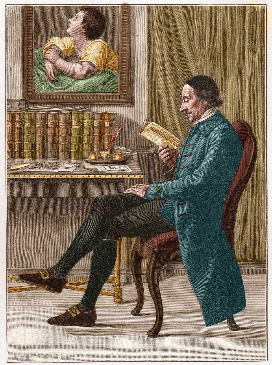 Porträt von Johann Kaspar Lavater (1741-1801), Schweizer Theologe und deutschsprachiger Schriftsteller, bekannt für seine Arbeit zur Physiognomie. von Unknown artist