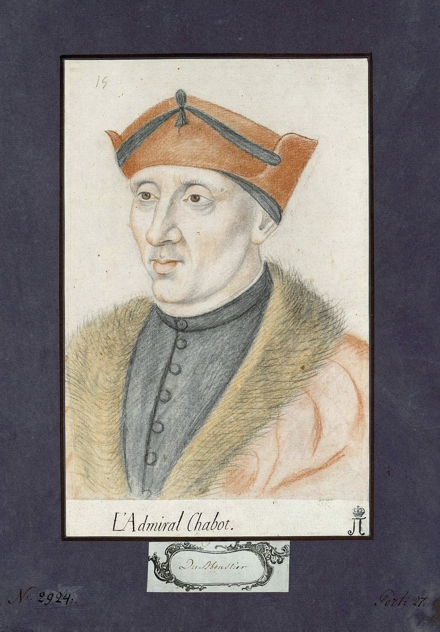 Porträt von Philippe de Chabot, Admiral von Frankreich von Unknown artist