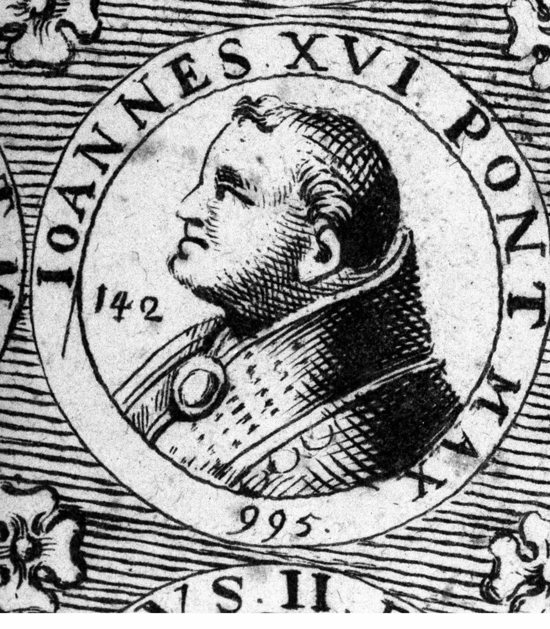 Porträt von Papst Johannes XVI. (Johannes Philagatus) (gestorben 1013). von Unknown artist