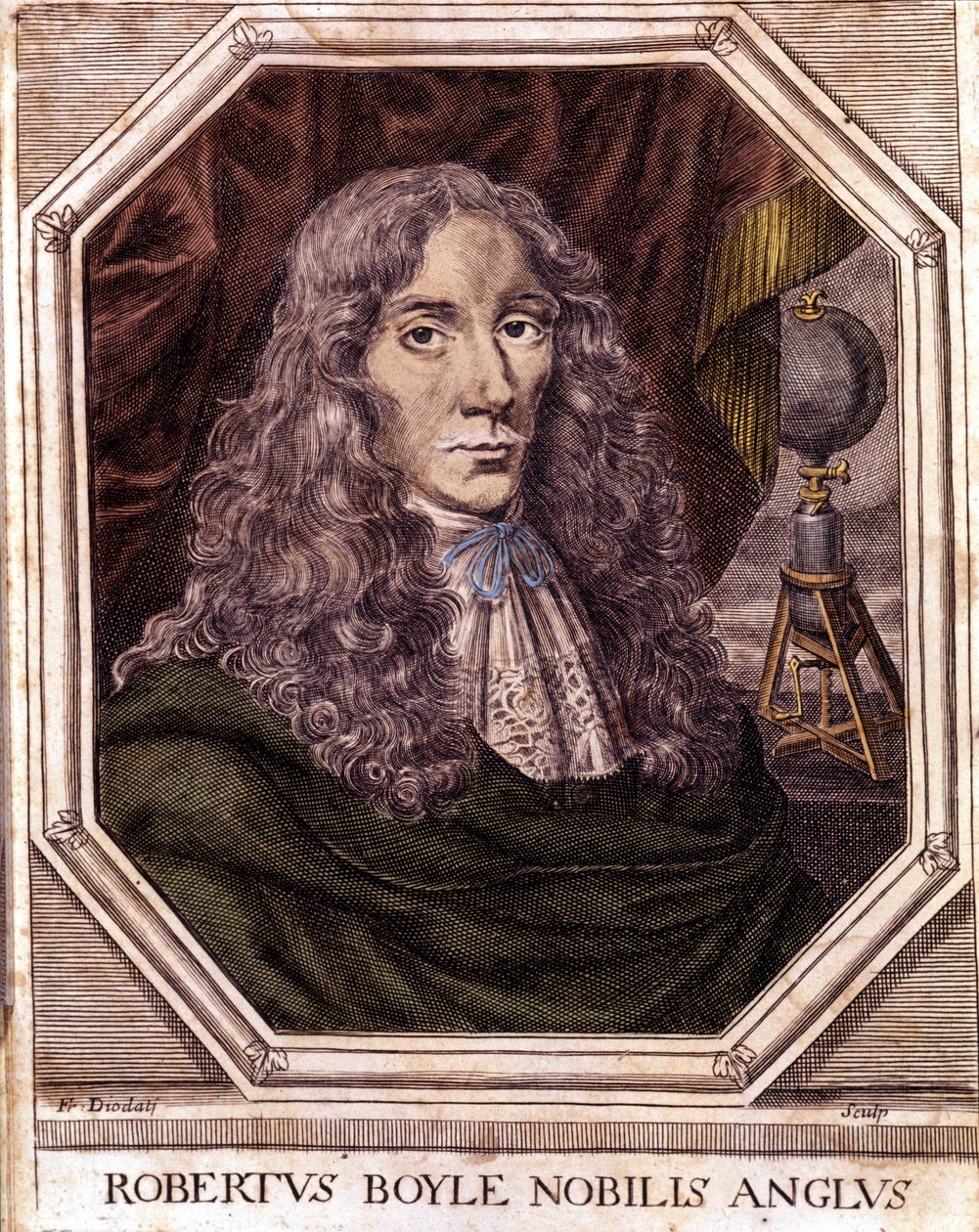 Porträt von Sir Robert Boyle (1627-1691), anglo-irischer Physiker und Chemiker von Unknown artist