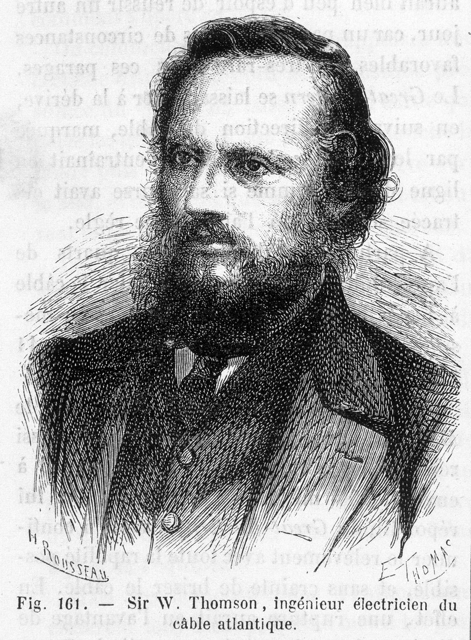 Porträt von Sir William Thomson, Lord Kelvin (1824-1907) - in „Die Wunder der Wissenschaft“ von Louis Figuier von Unknown artist
