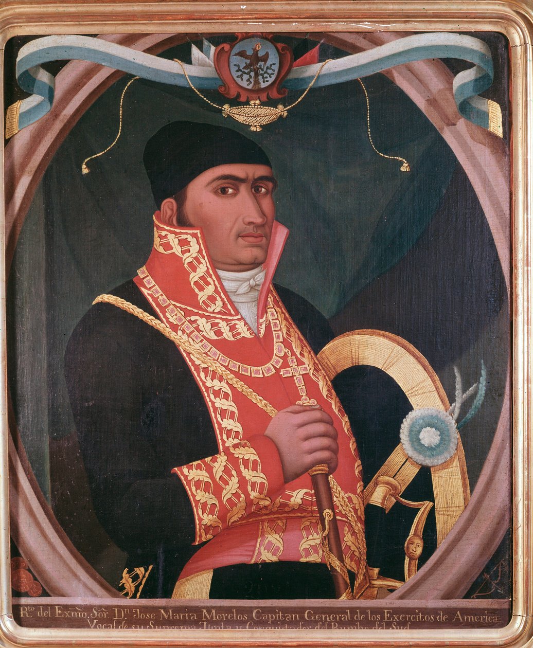 Porträt des mexikanischen Patrioten Maria Morelos Anonymes Gemälde - 19. Jahrhundert Mexiko-Stadt, Nationales Historisches Museum, Schloss Chapultepec von Unknown artist