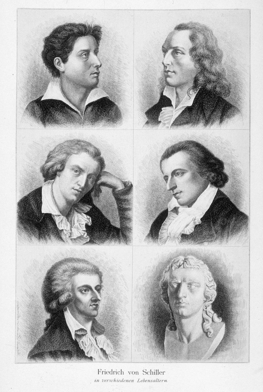 Porträts von Friedrich von Schiller (1759 - 1805). von Unknown artist