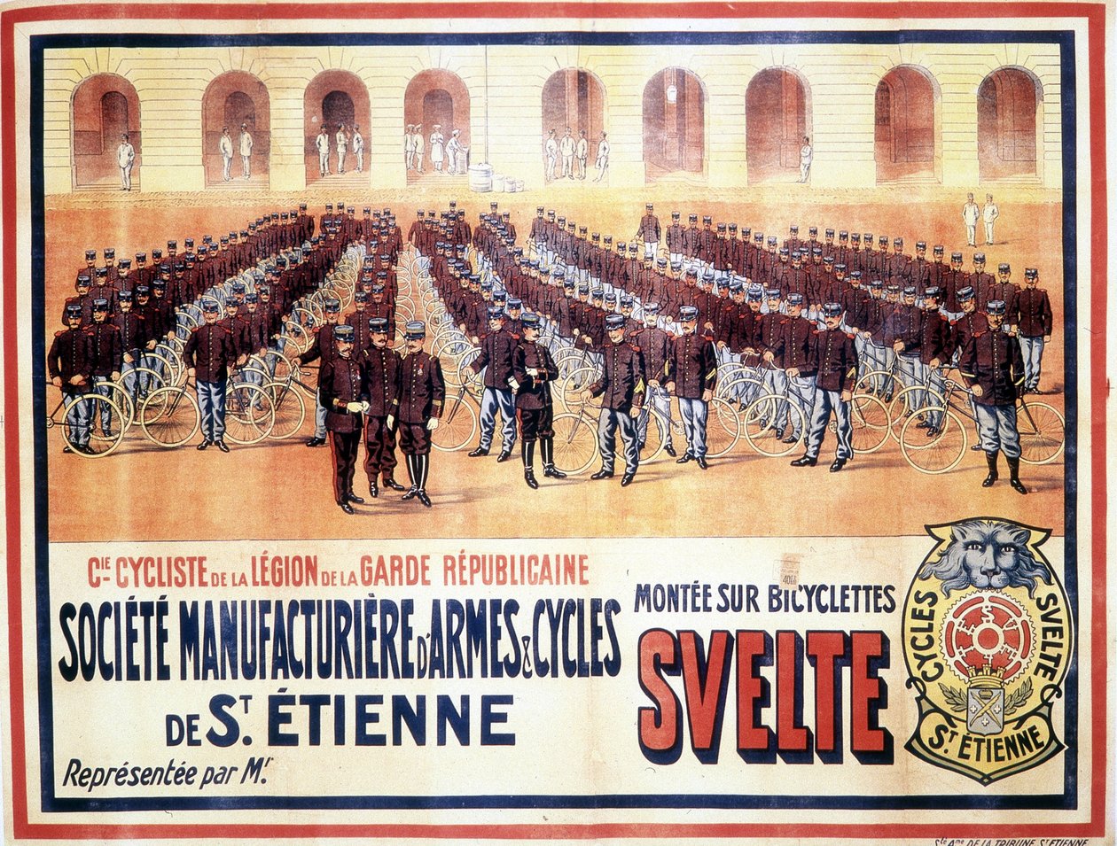 Präsentation der Radfahrkompanie der Legion der Republikanischen Garde: Société manufacturière d