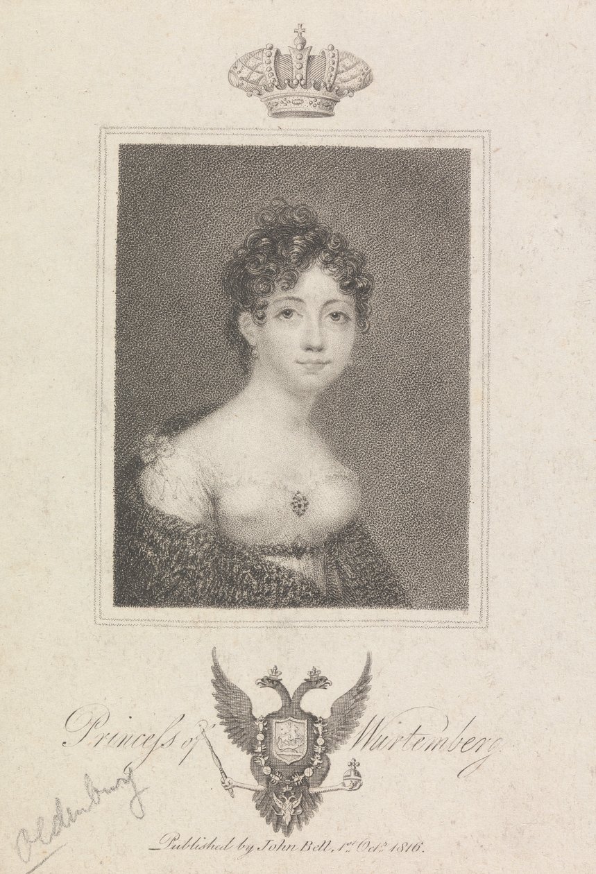 Prinzessin von Württemberg von Unknown artist
