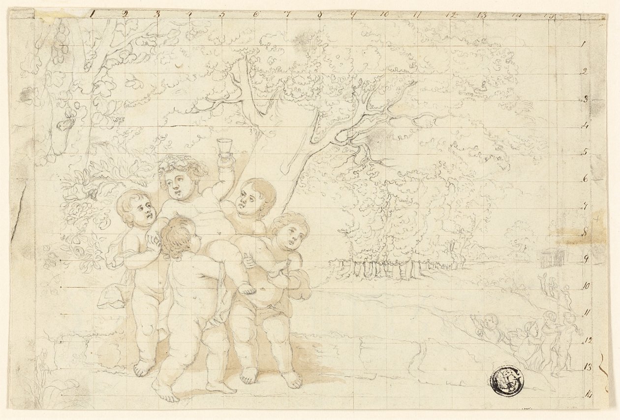 Putti tragen den jungen Bacchus von Unknown artist