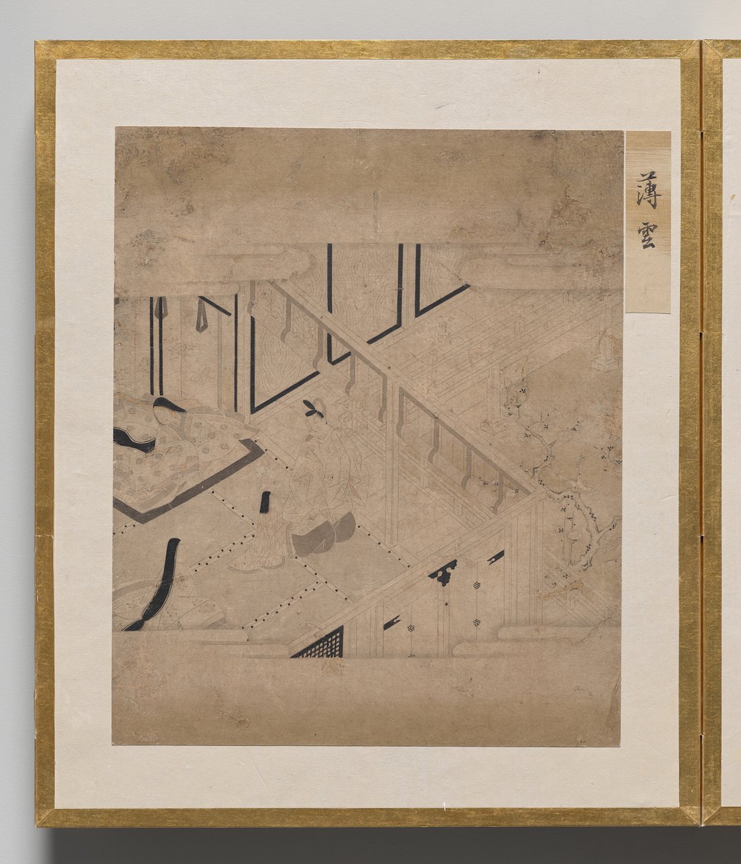Wolkenhaufen aus dem Album der Illustrationen für die Geschichte von Genji von Unknown artist