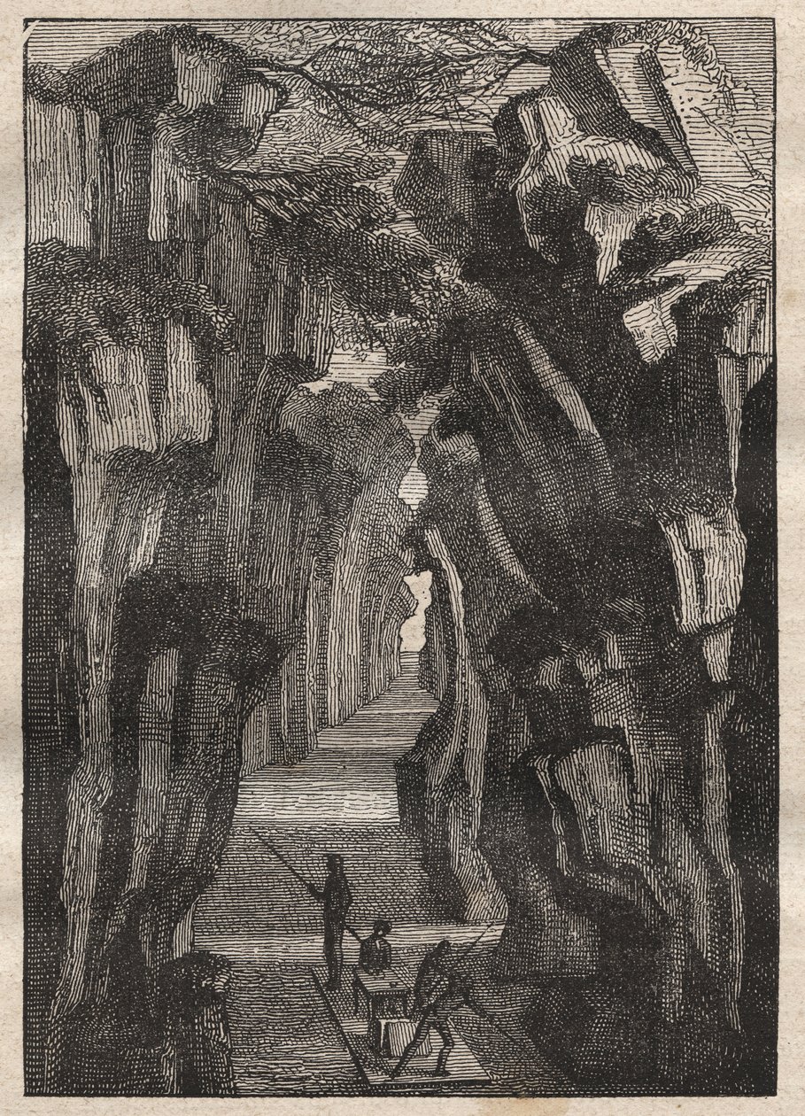 Erkundung des Amazonas (1743-1744) durch Charles Marie de La Condamine (1701-1774): Pongo de Manseriche (Peru) Schlucht des Rio Maranon, der sich mit dem Rio Ucayali zum Amazonas verbindet - Illustration aus „Die großen Seefahrer des 18. Jahrhunderts“ von Unknown artist