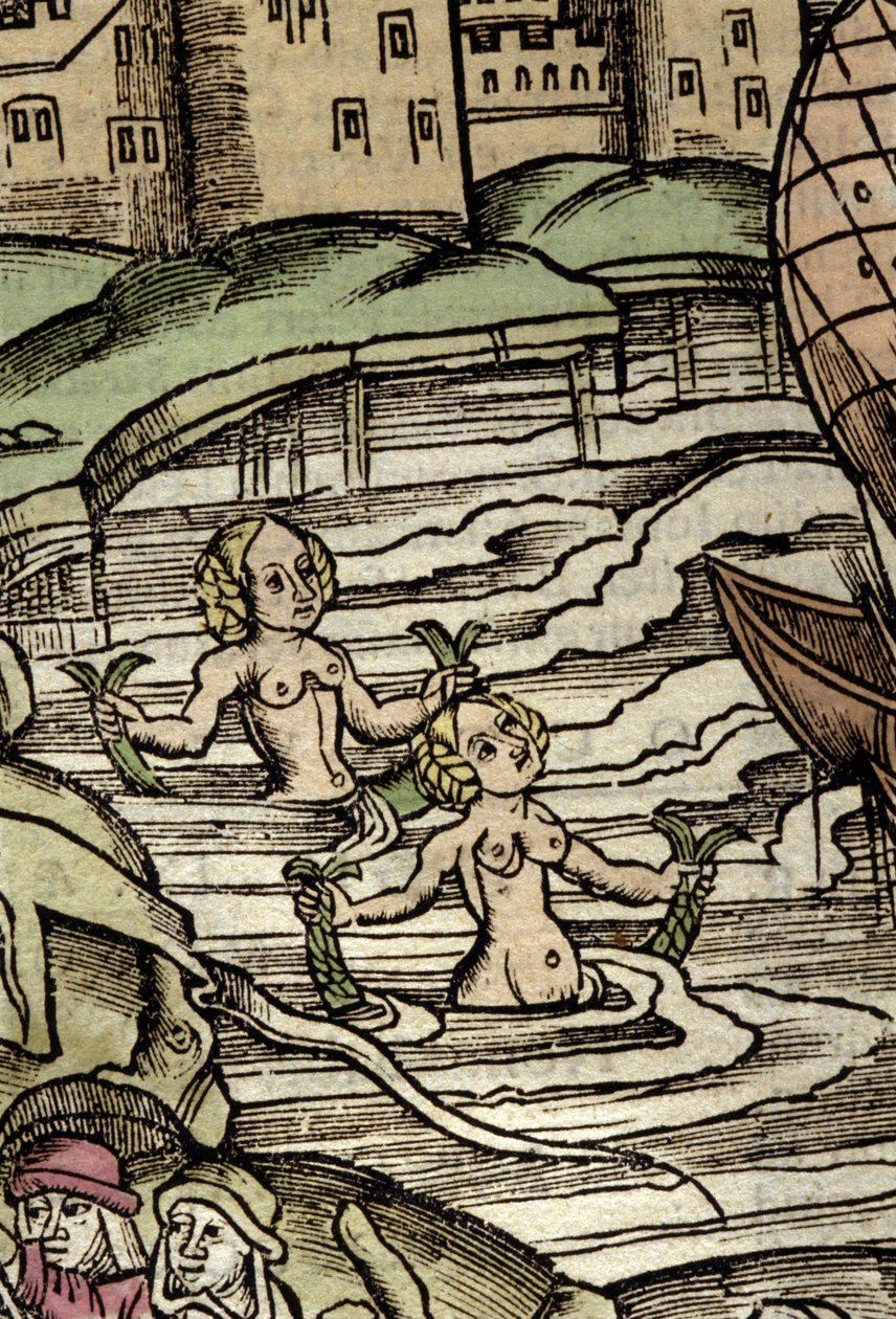 Darstellung von Sirenen. Gravur aus dem 16. Jahrhundert von Unknown artist