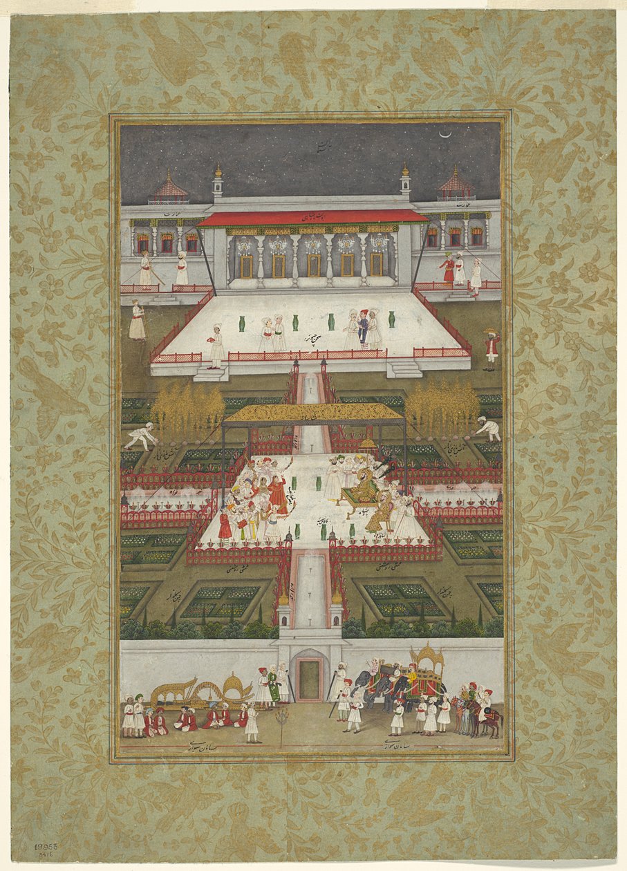 Herrscher von Tänzern in einem Paradiesgarten unterhalten von Unknown artist