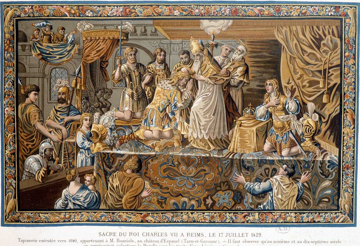 Heiliger König Karl VII. in Reims am 17. Juli von Unknown artist