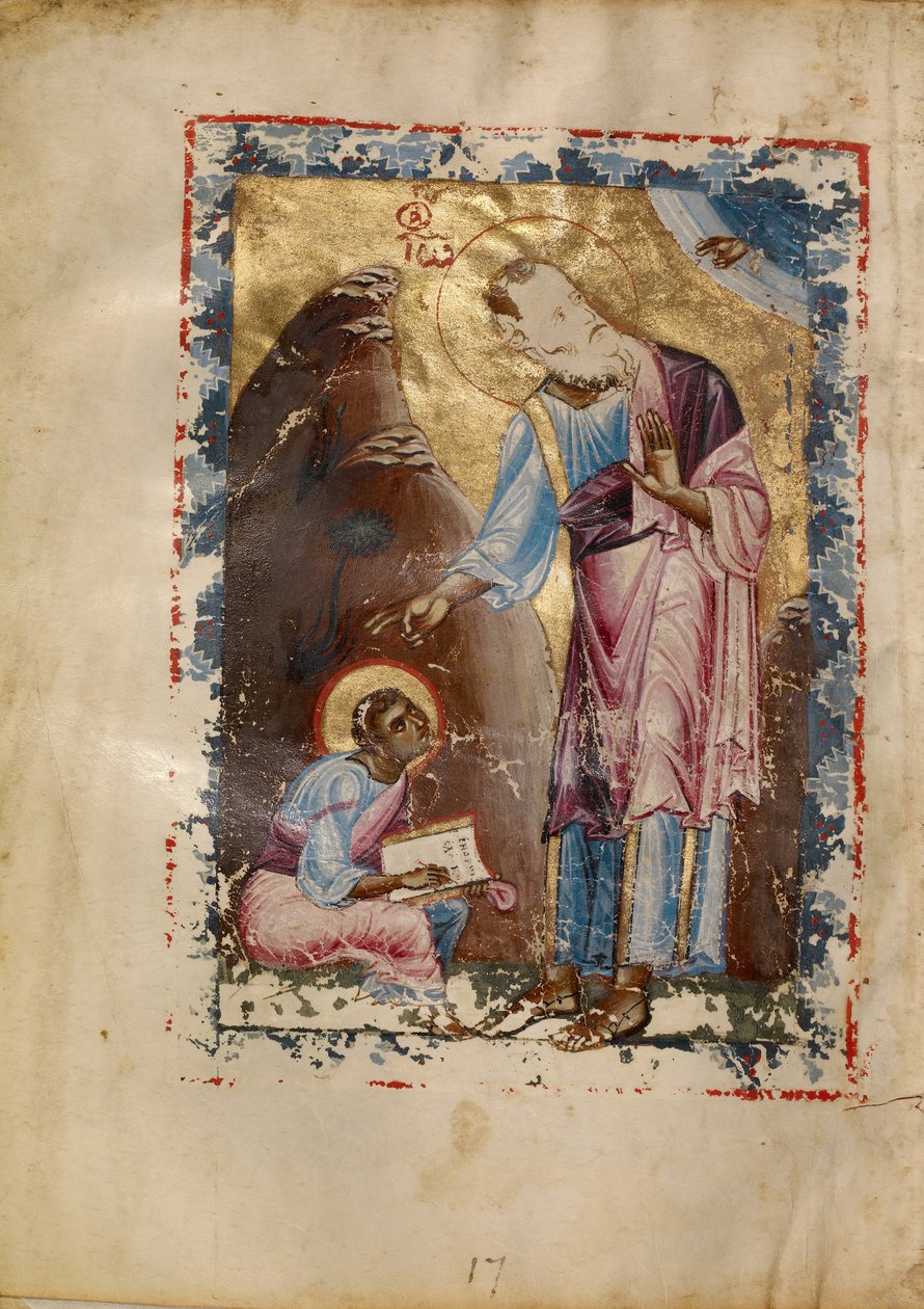 Heiliger Johannes der Evangelist diktiert von Unknown artist
