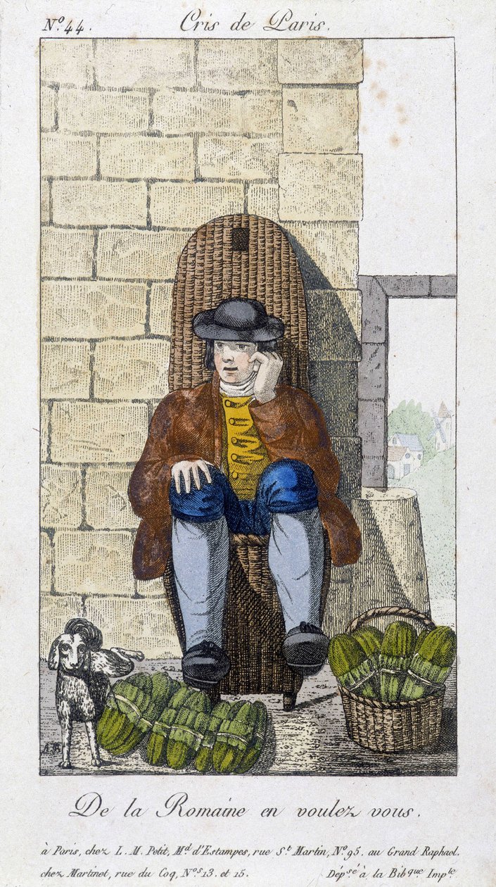 Salathändler - in „Cris de Paris“, Anfang 19. Jahrhundert von Unknown artist