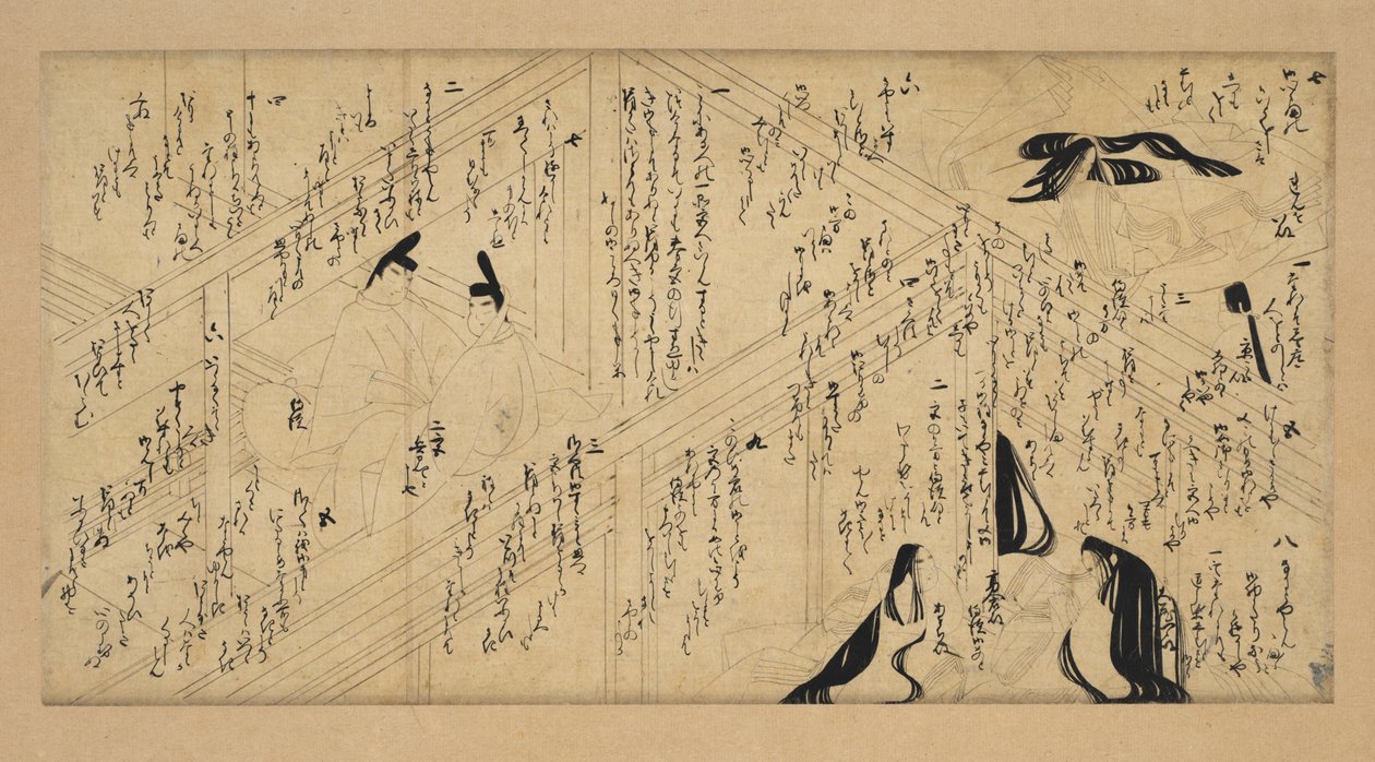 Szene aus der Geschichte des Glyziniengewandes von Unknown artist