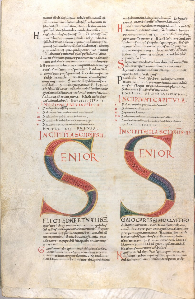 Senior.Epistola Iohannis II und Epistola Iohannis III von Unknown artist