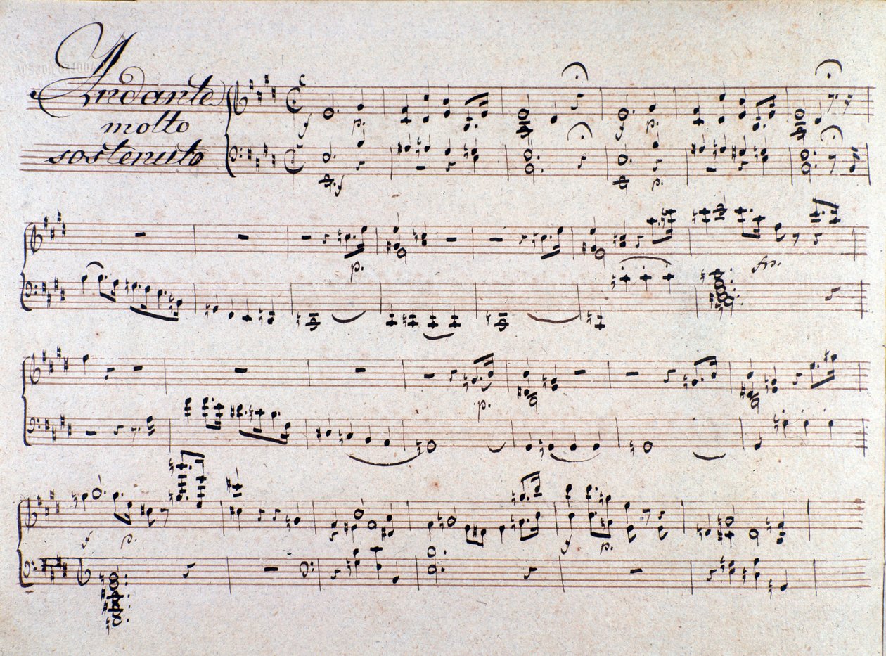 Notenblatt von Die zwei Tage, Oper von Luigi Cherubini von Unknown artist