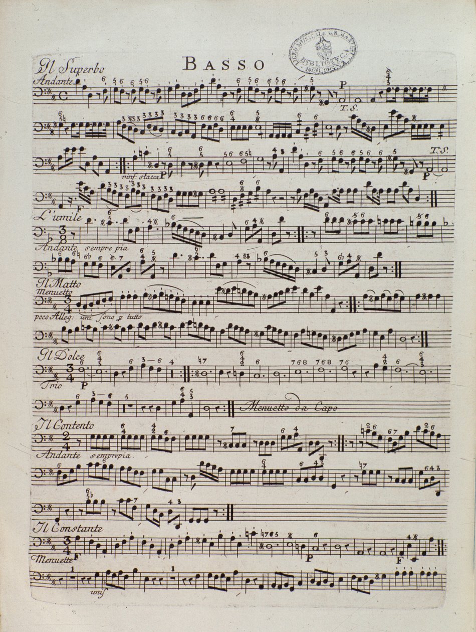 Notenseite der Periodischen Symphonie von Karl Ditters von Dittersdorf von Unknown artist