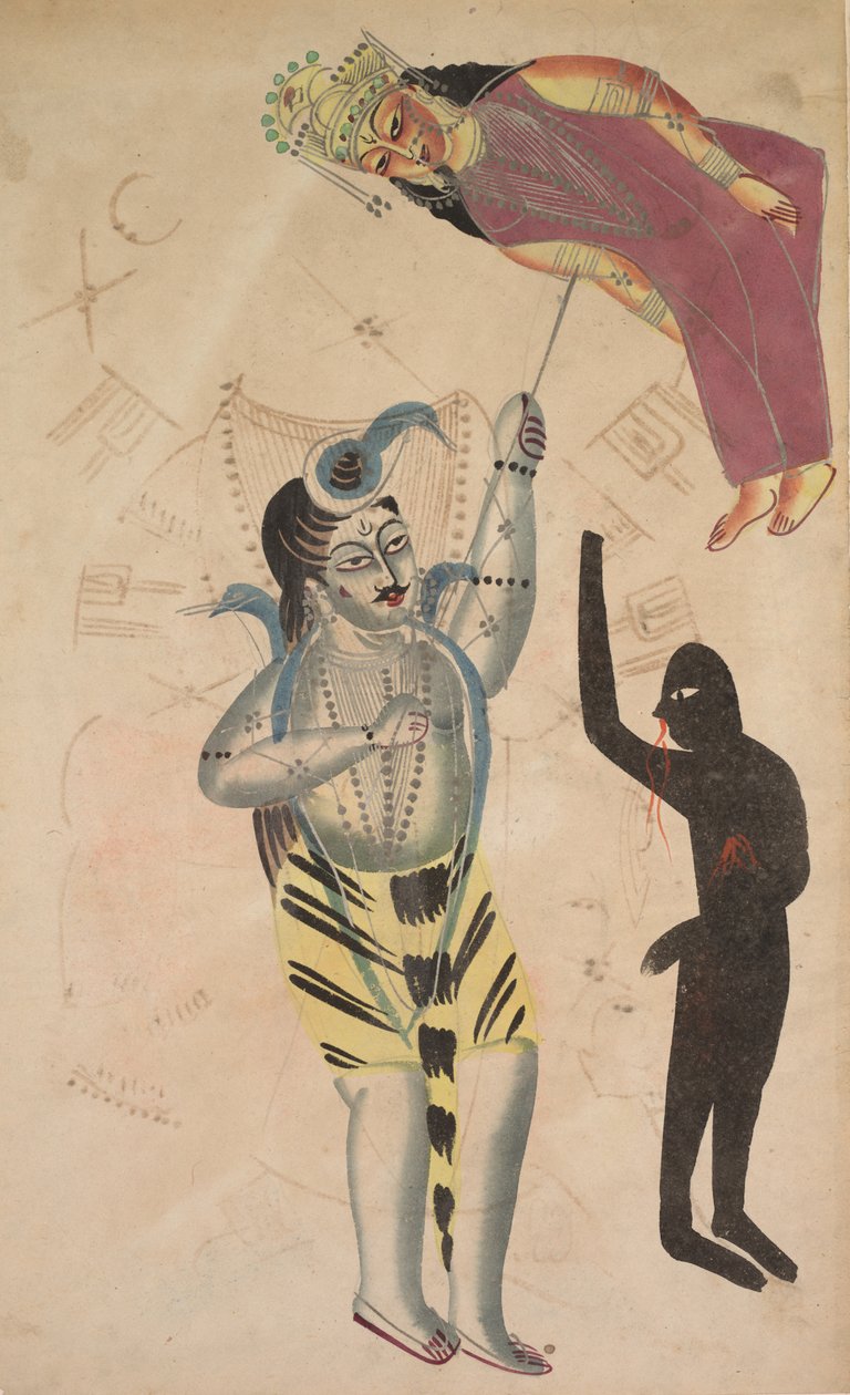 Shiva trägt den Körper seiner Sati empor von Unknown artist