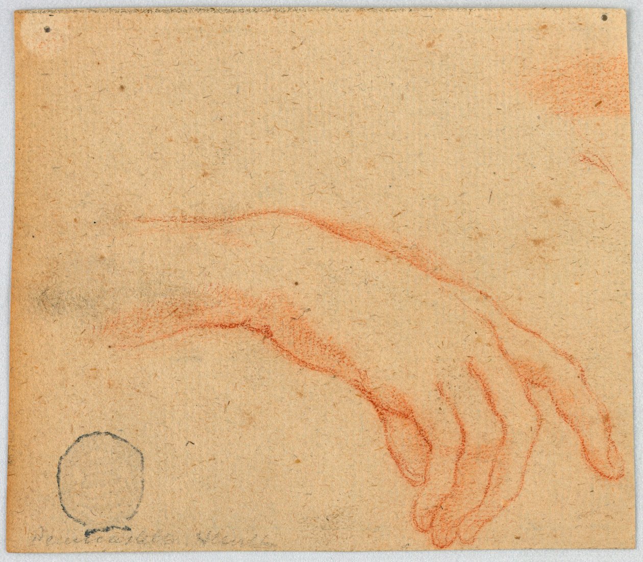 Skizze einer rechten Hand von Unknown artist