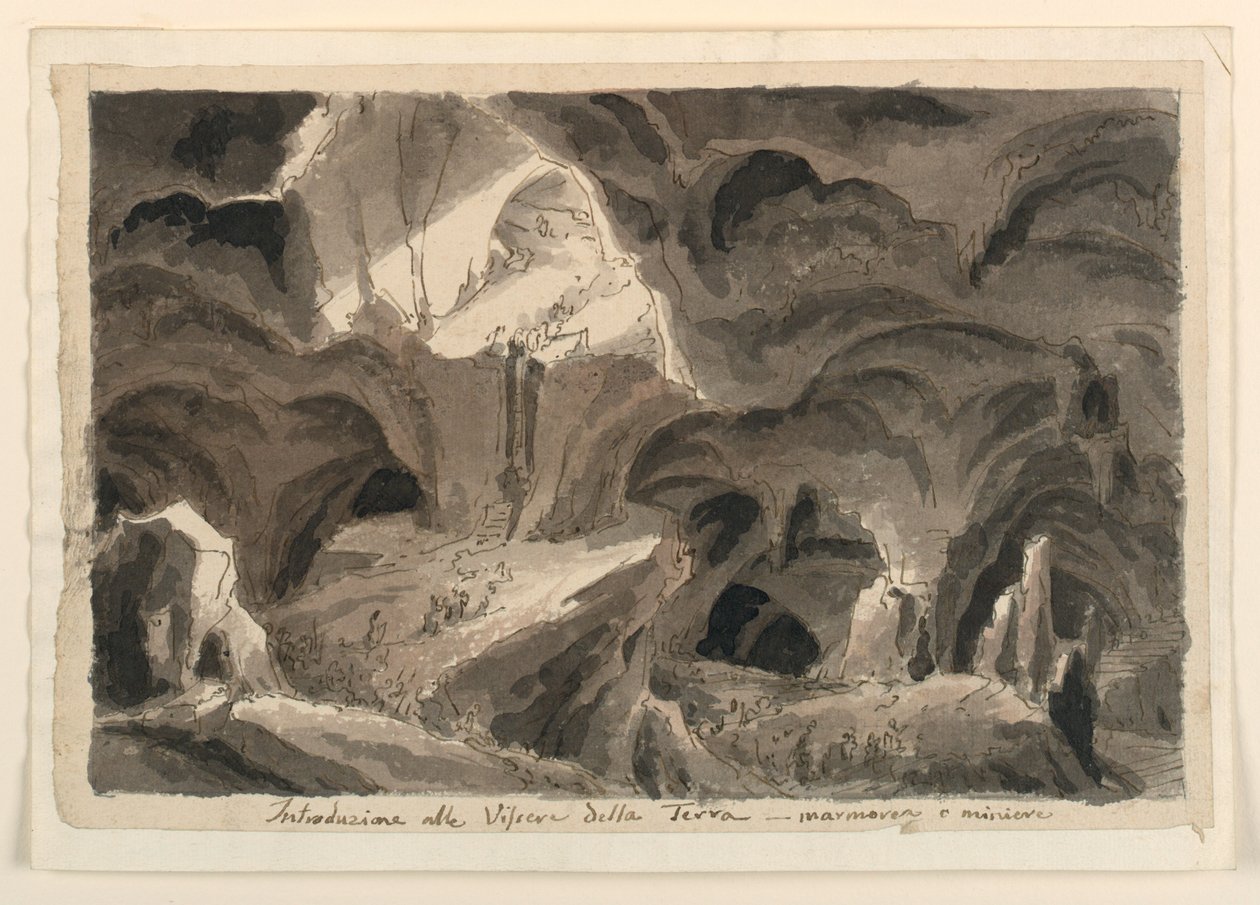 Bühnenbild, Höhlen von Unknown artist