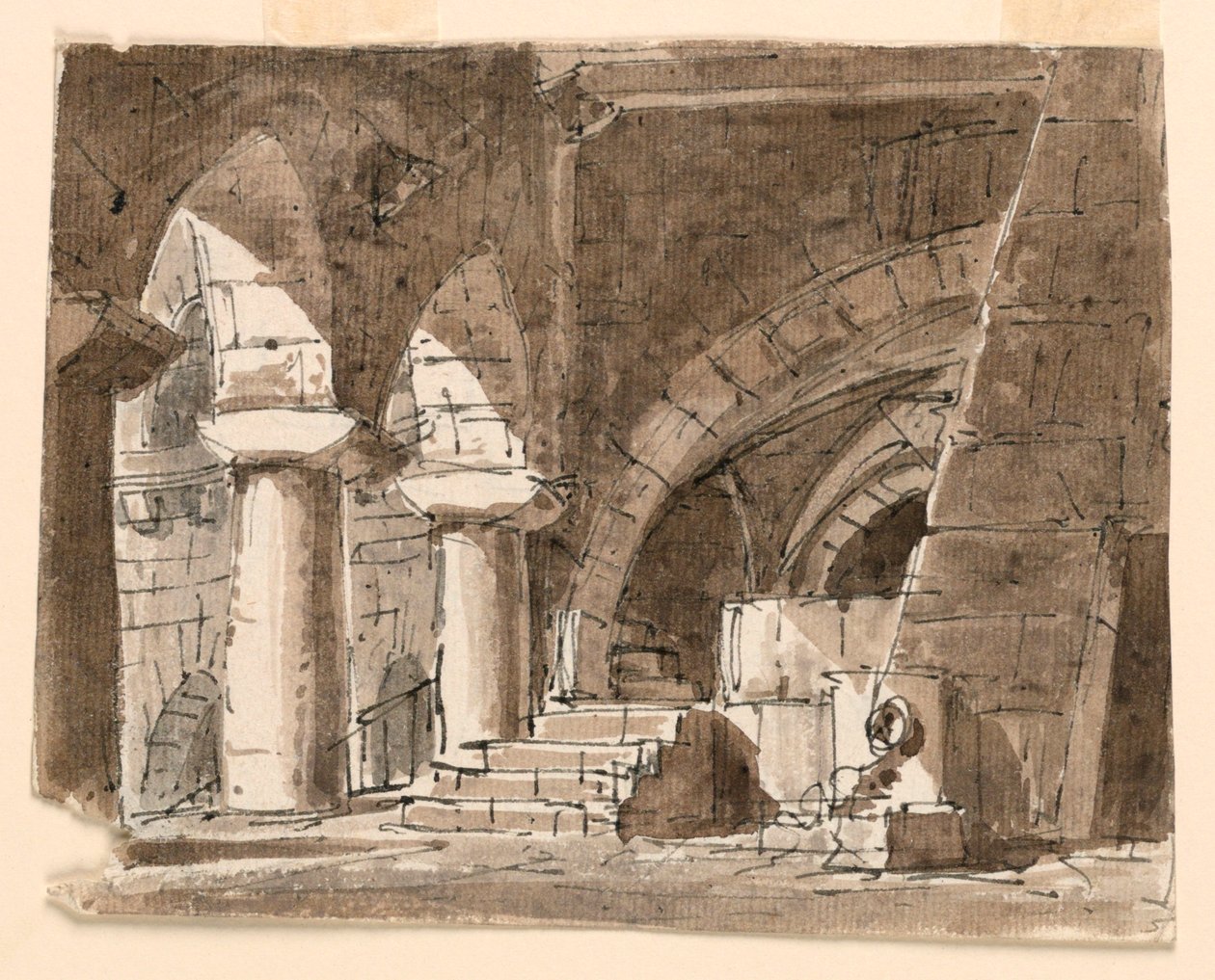 Bühnenbild, Hof im Schloss von Unknown artist