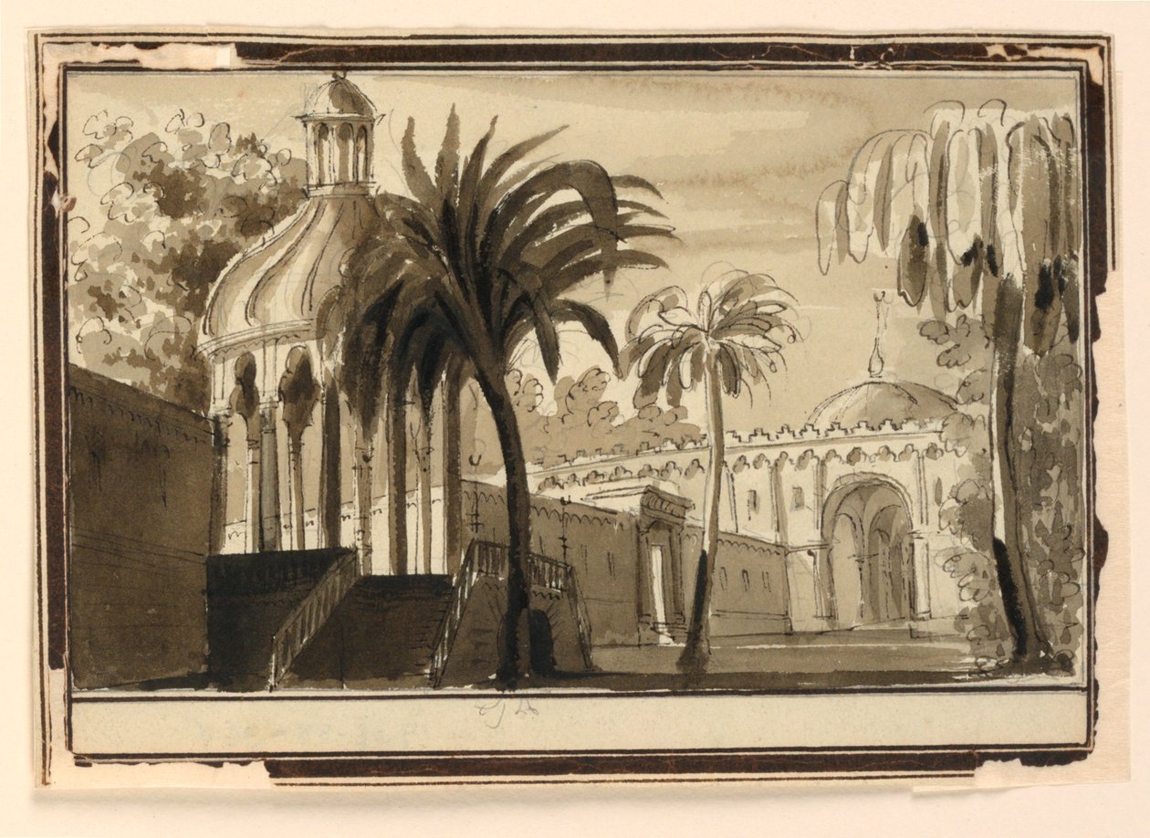 Bühnenbild, Orientalische Gärten von Unknown artist