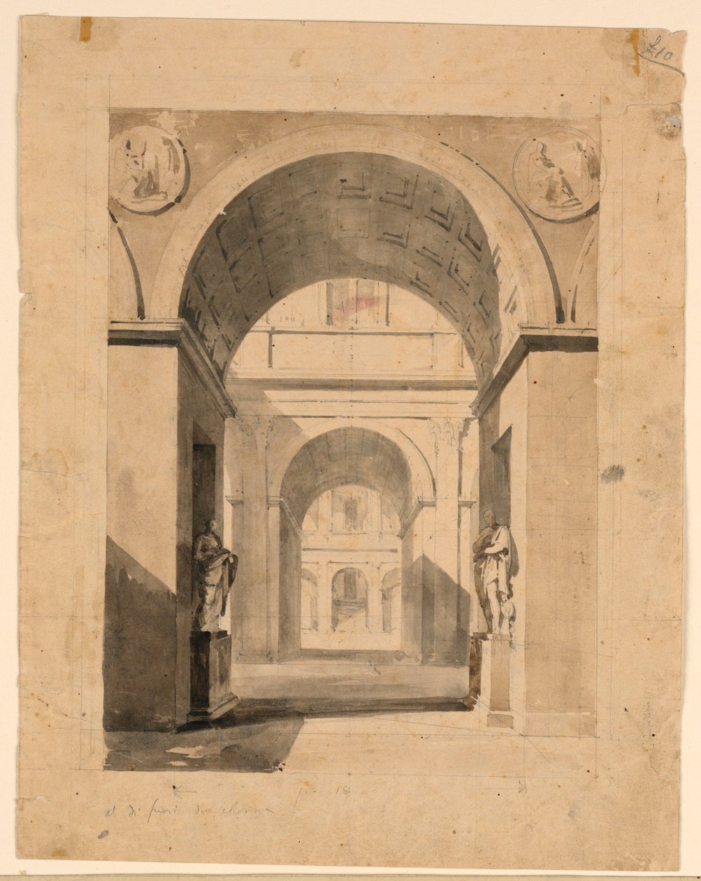 Bühnenbild, Palasthöfe von Unknown artist