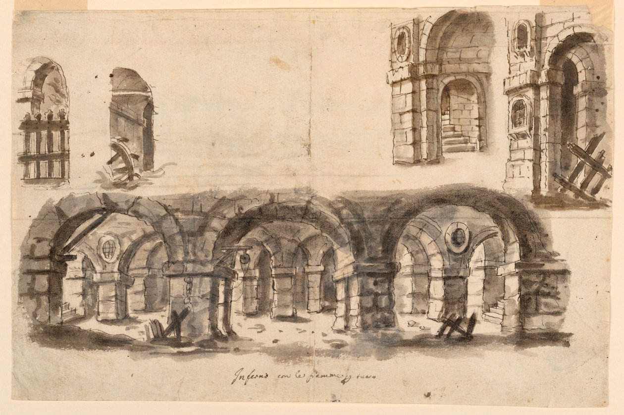 Bühnenbild, Gefängniskeller von Unknown artist