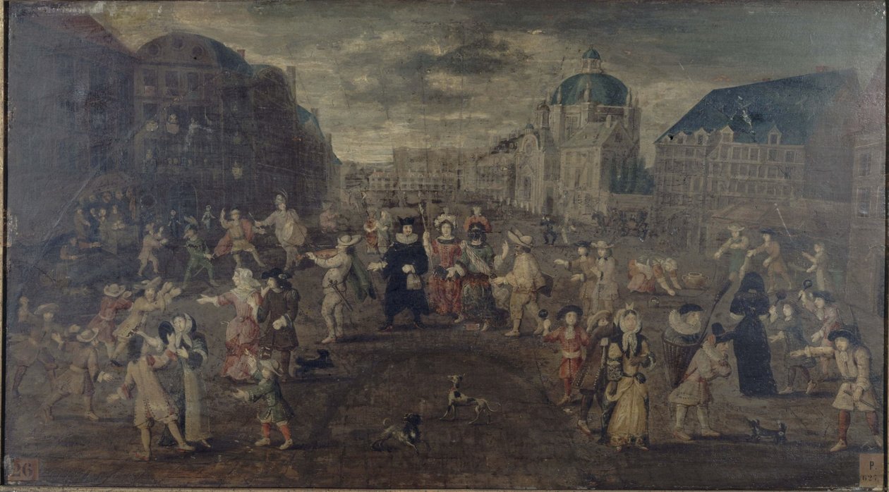 Straßenstreiche in Paris, zwischen 1501 und 1600 von Unknown artist