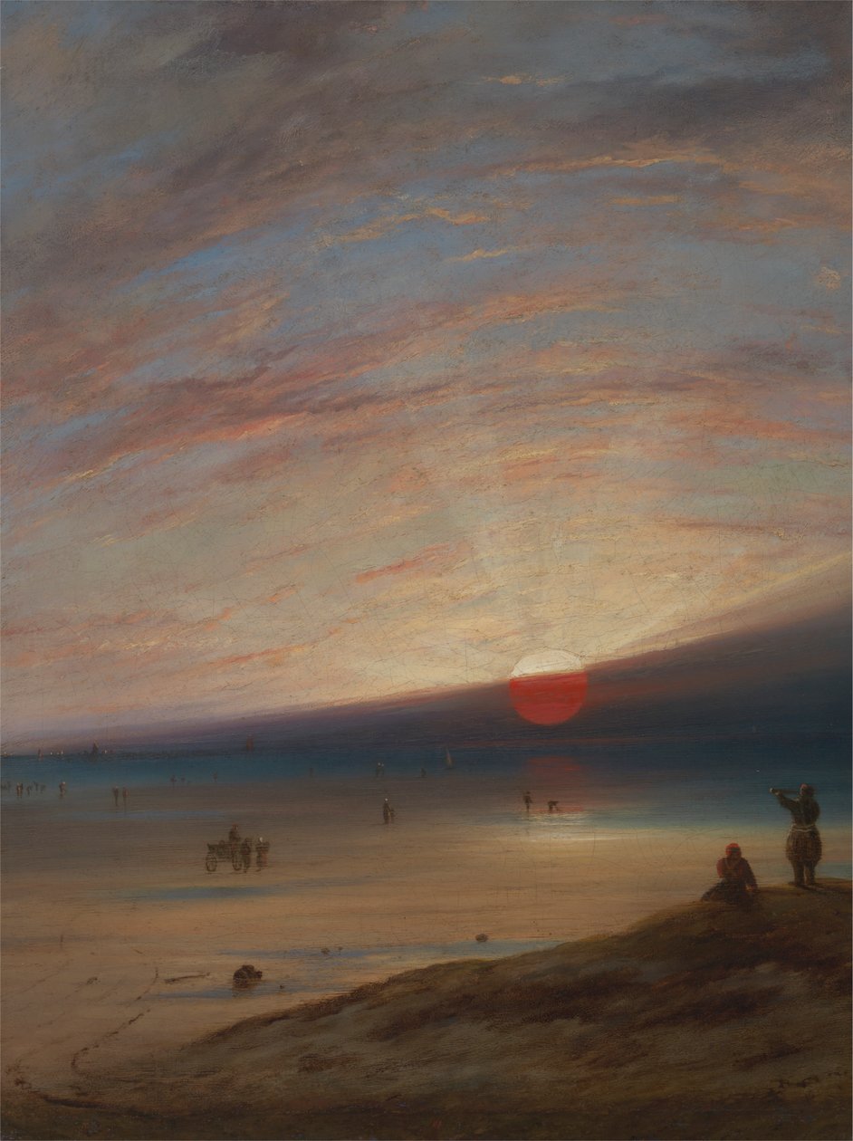 Sonnenuntergang am Strand von Sark von Unknown artist