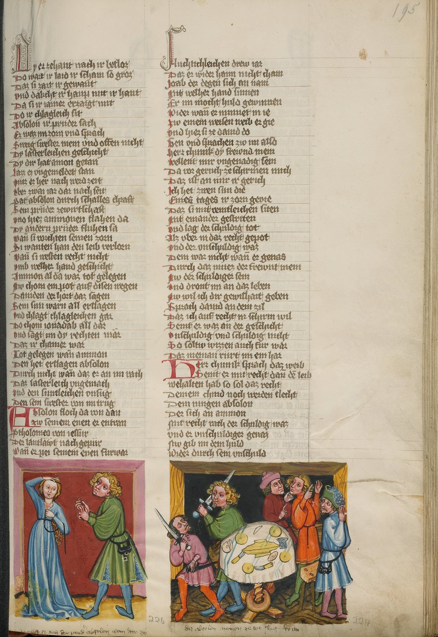 Tamar beschwert sich bei Absalom; Absalom befiehlt den Tod von Amnon von Unknown artist