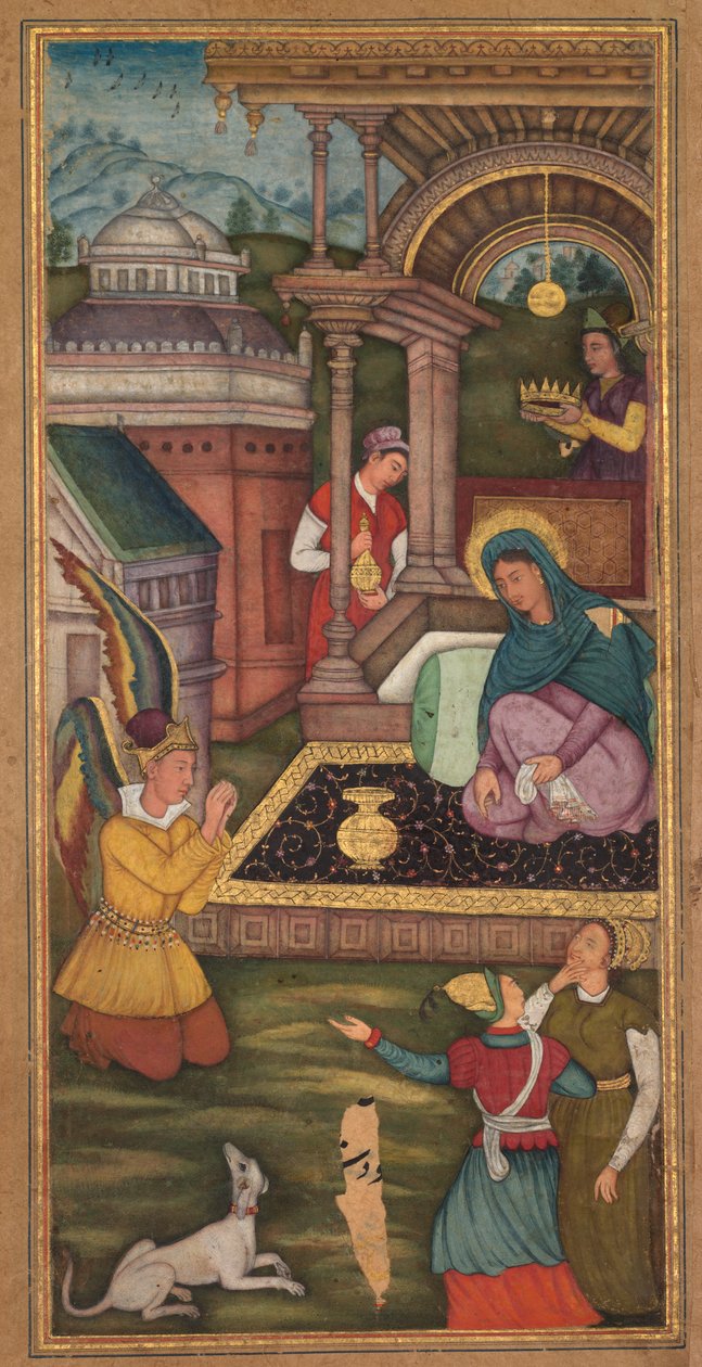 Die Verkündigung, aus einem Spiegel der Heiligkeit (Mir’at al-quds) von Pater Jerome Xavier von Unknown artist