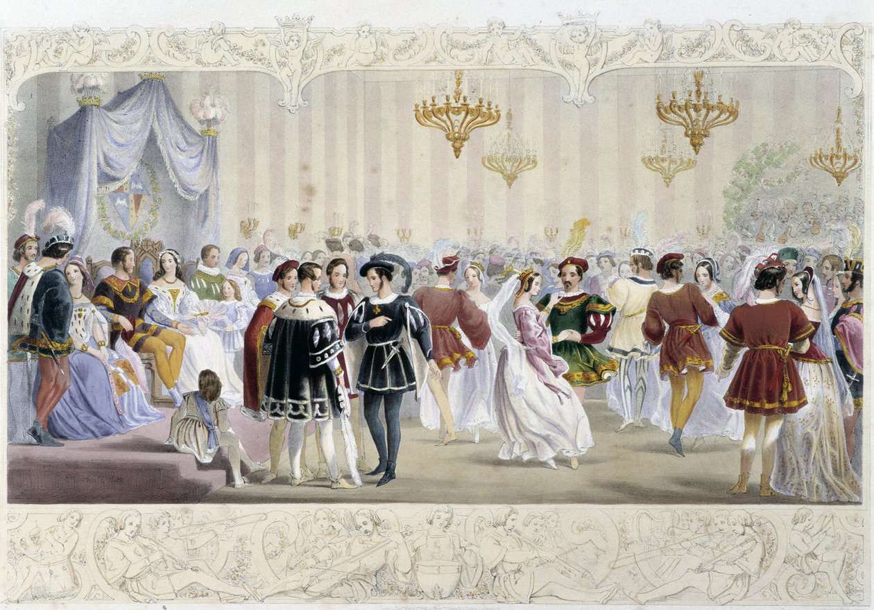 Der Ball am Hof - in "Ritter von England" von J. Whatman, Ed. T. M
