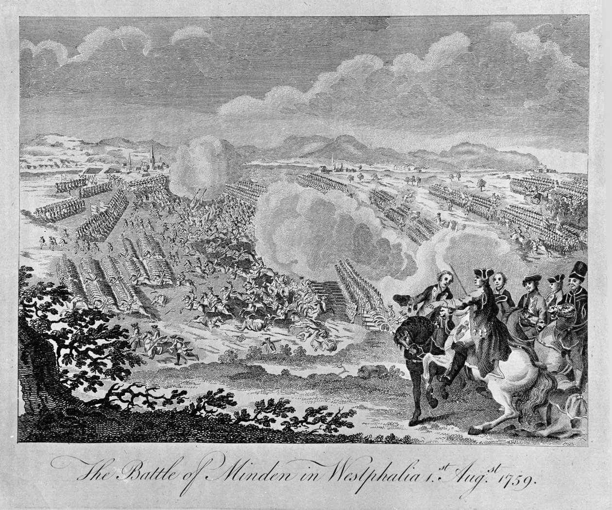 Die Schlacht von Minden in Westfalen von Unknown artist