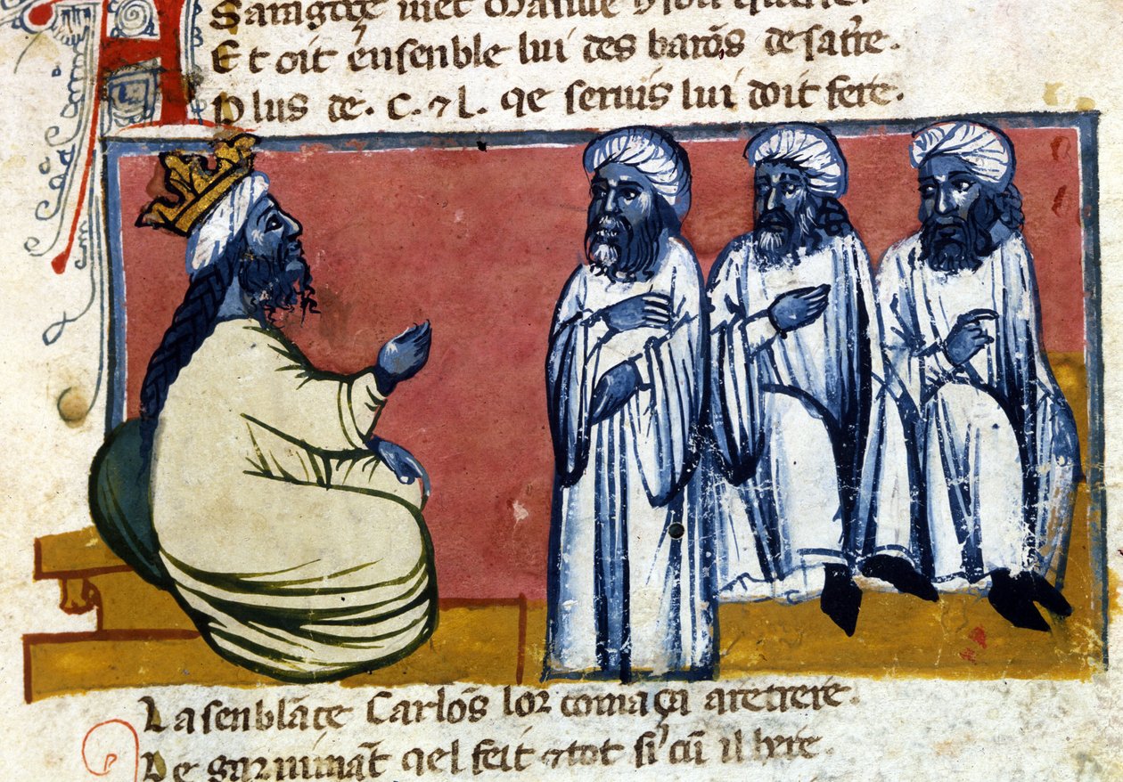 Der Kalif von Spanien. Manuskript aus dem 14. Jahrhundert. Bibl. Marciana, Venedig von Unknown artist