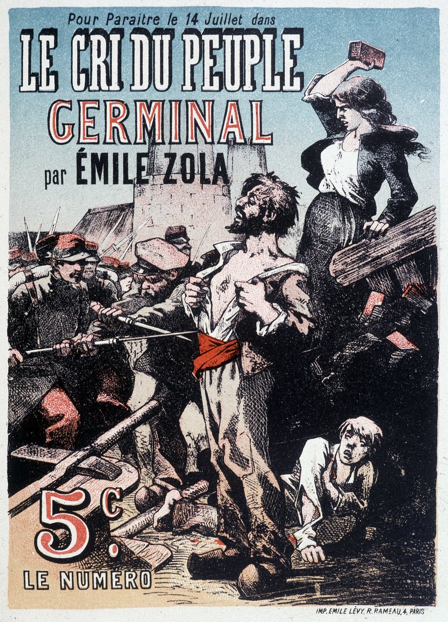Der Schrei des Volkes von Germinal von Emile Zola, ca. 1890 von Unknown artist