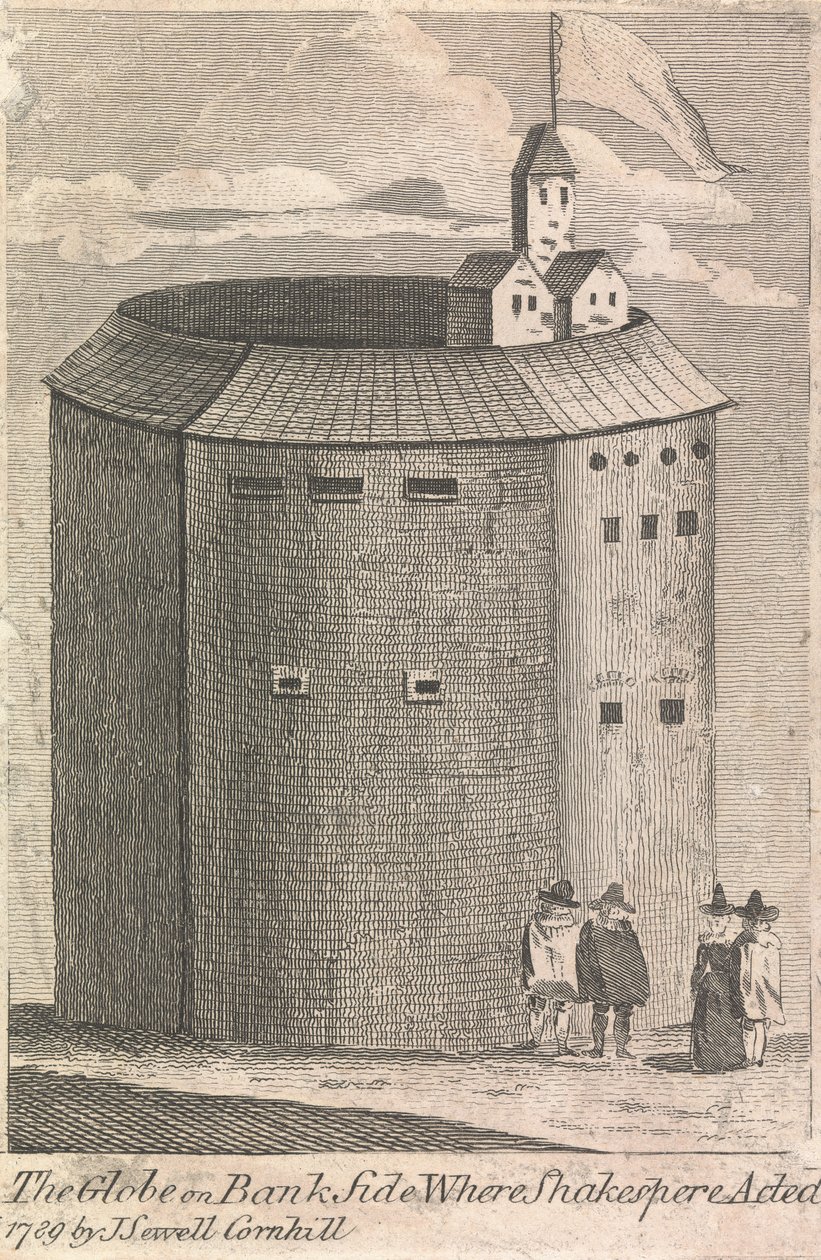 Der Globus auf der Bankseite, wo Shakespeare spielte (veröffentlicht von J. Serrell); Seite 10 (Band Zwei) von Unknown artist