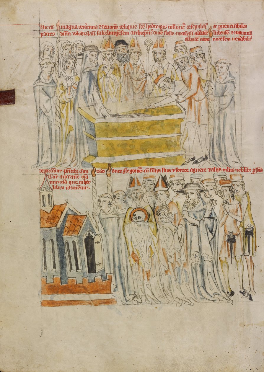 Die Öffnung des Grabes der Heiligen Hedwig; Die Überführung der Reliquien der Heiligen Hedwig von Unknown artist