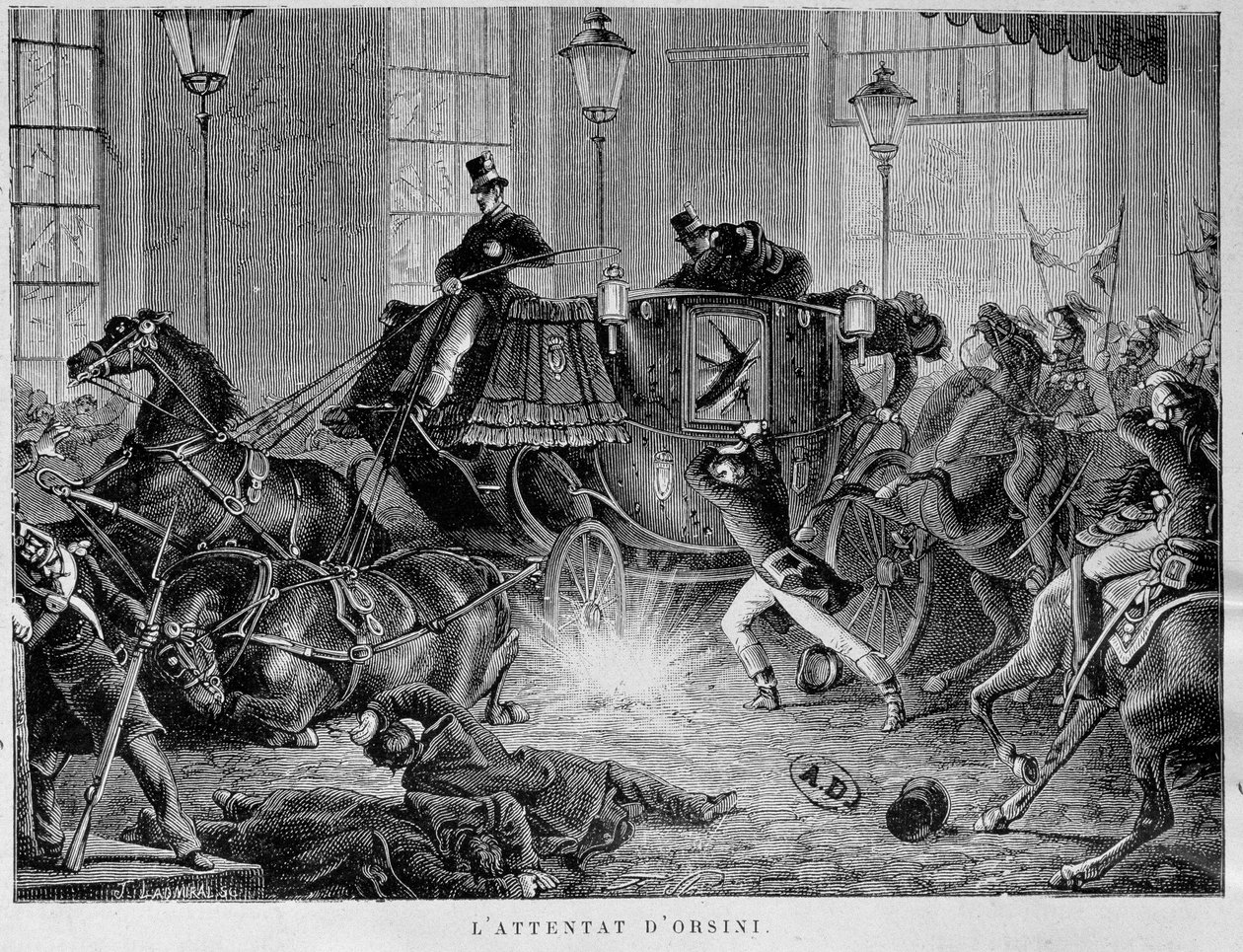 Das Orsini-Bombardement am 14. Januar von Unknown artist