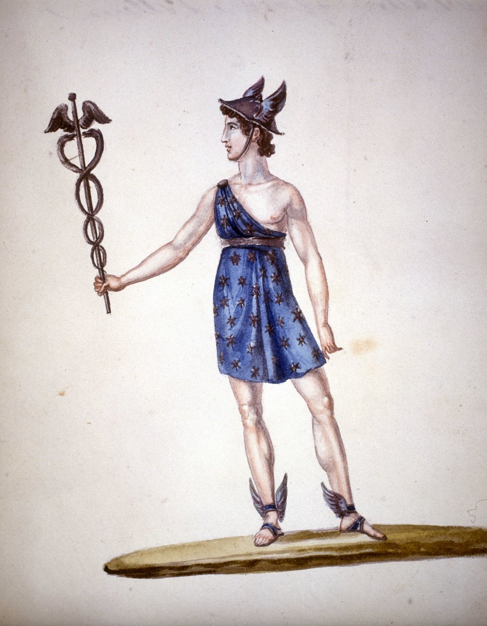 Der römische Gott Merkur oder Hermes bei den Griechen. von Unknown artist