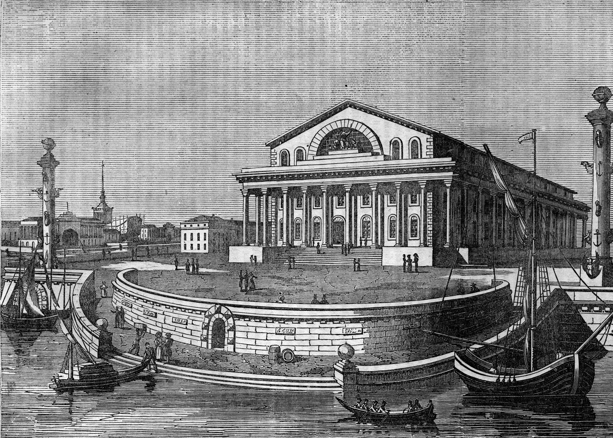 Die Börse von St. Petersburg in Russland im Jahr 1836. von Unknown artist